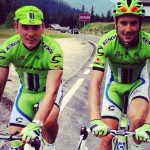 FOTONOTIZIA – Ivan Basso e Vincenzo Montella pedalano insieme