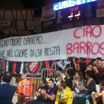 "Ciao Barros". La Curva del PalaWhirlpool ricorda Andrea Greghi