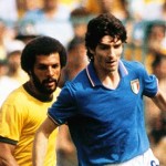 Italy's Paolo Rossi with Júnior of Brazil