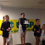 Podio Campionato italiano 1 Alice Mazzucchi 2 Camilla Ginelli 3 Francesca Cazzani ice emotion