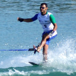 Daniele Cassioli in gara agli Europei di Sci Nautico a Recetto (NO)