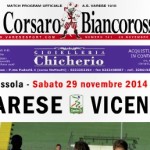 Il Corsaro Biancorosso, match program di Varese-Vicenza