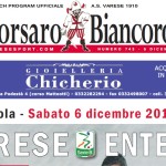 Il Corsaro Biancorosso, match program di Varese-Entella con lo Speciale Natale