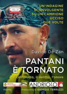 Locandina libro su pantani 2015