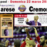 Match program Openjobmetis Varese-Cremona