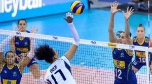 during their game in the FIVB World Grand Prix Finals.