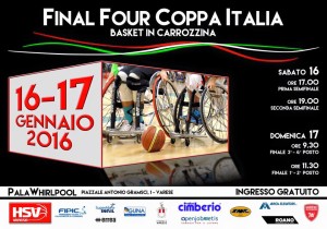 locandina final four coppa italia basket carrozzina 2016