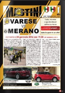 Varese-Merano prima pagina