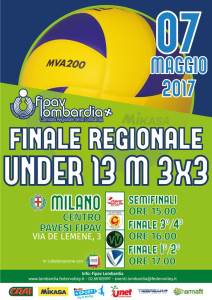 locandina finali regionali volley U13M 3x3 2017