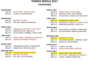 calendario torneo roggiani 2017