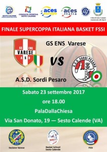 SuperCoppa GS ENS VARESE vs ASD Sordi Pesaro locandina
