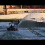 Neve allo stadio, lavori in corso – VIDEO