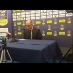 La sala stampa. Caja:”Mancata continuità”. Sacchetti:”Vittoria chiave”. VIDEOCONFERENZA