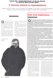 Varese Sport gennaio 1988