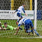 La Pro Patria vola nel diluvio dello Speroni. Lumezzane superato 1-0