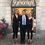Piani e Negretti all’inaugurazione dello store Yamamay