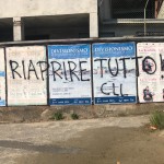 Insofferenza e scritte sui muri a Varese: “Riaprite tutto – CLL”