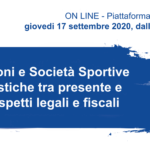 Seminario Scuola e Coni: “ASD e SSD tra presente e futuro: aspetti legali e fiscali”