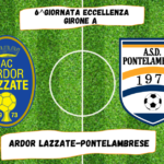 6^ giornata – Un gol per tempo, Ardor Lazzate si impone sulla Pontelambrese