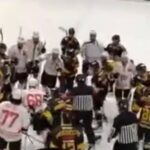 Il video della maxi rissa finale dopo la vittoria dei Mastini a Dobbiaco