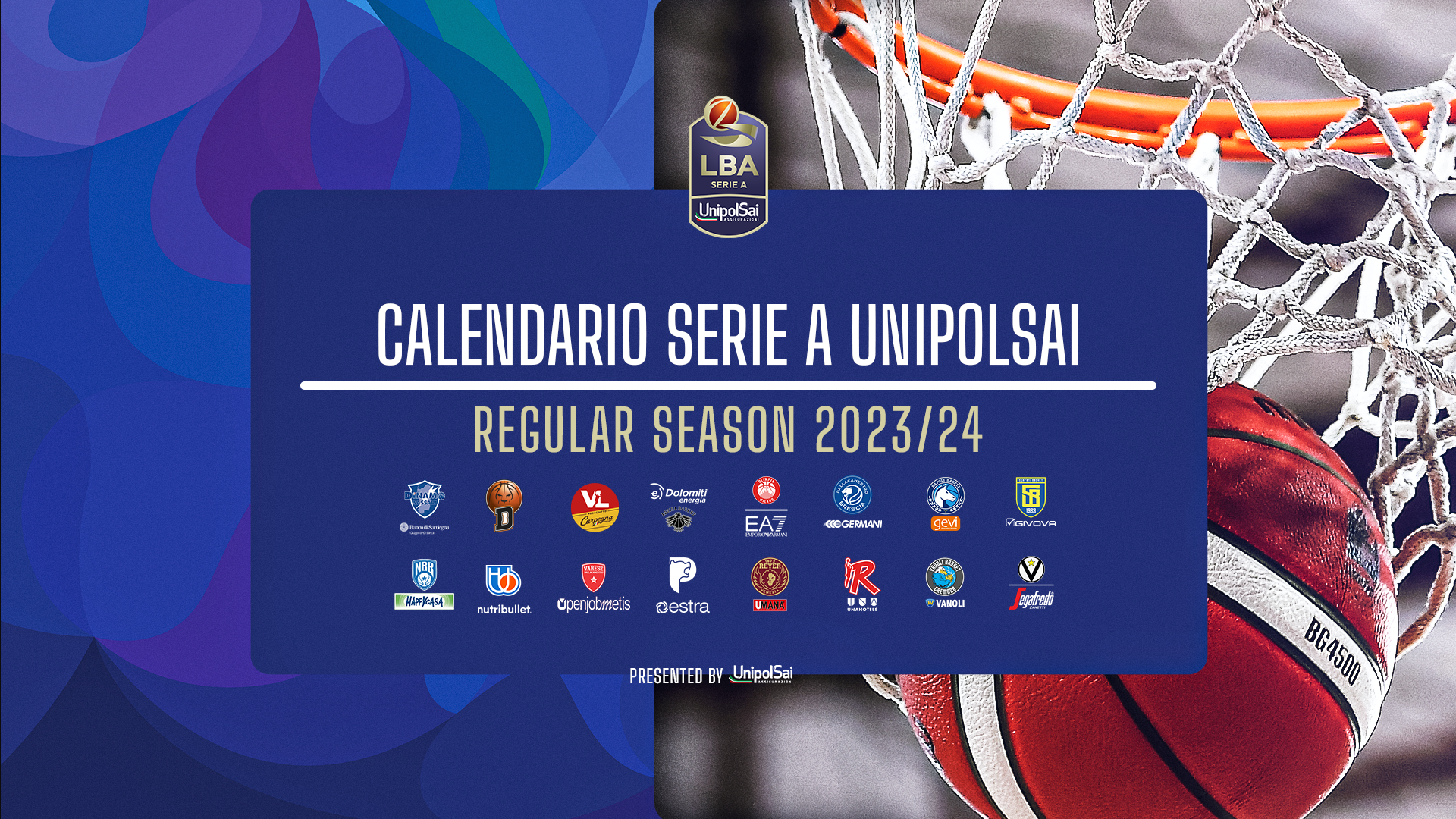 Calendario LBA 23-24: Varese parte con Pistoia il 4 ottobre e chiude a Pistoia il 5 maggio