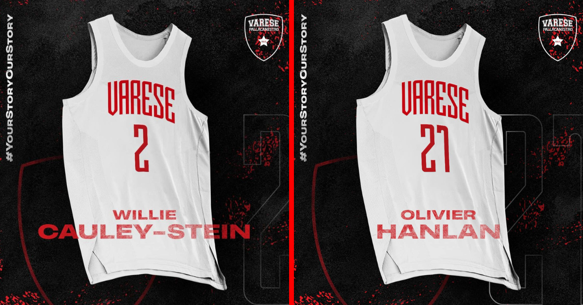 Numeri da Pallacanestro Varese: Cauley-Stein sceglie la 2, Hanlan la 21 di Ferrero