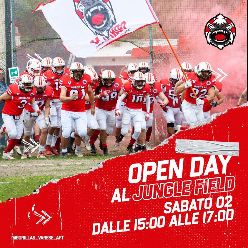 Gorillas Varese: Open Day e tante novità per la nuova stagione