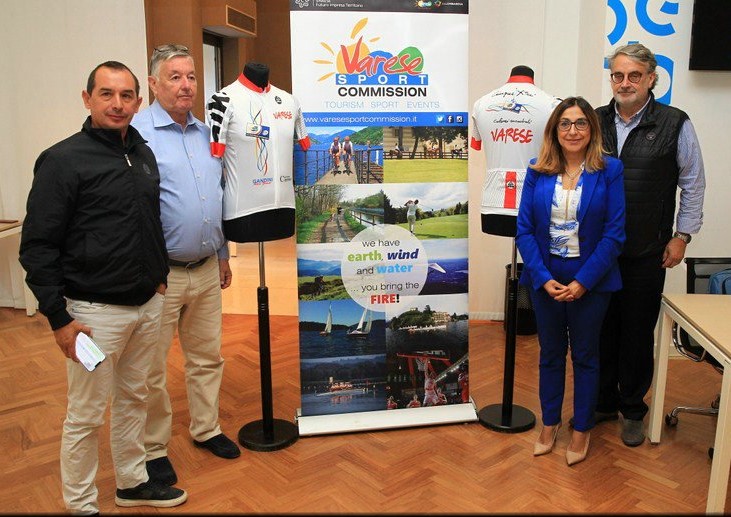 Alessandro Ballan a Varese in occasione dei 15 anni dalla vittoria del Mondiale