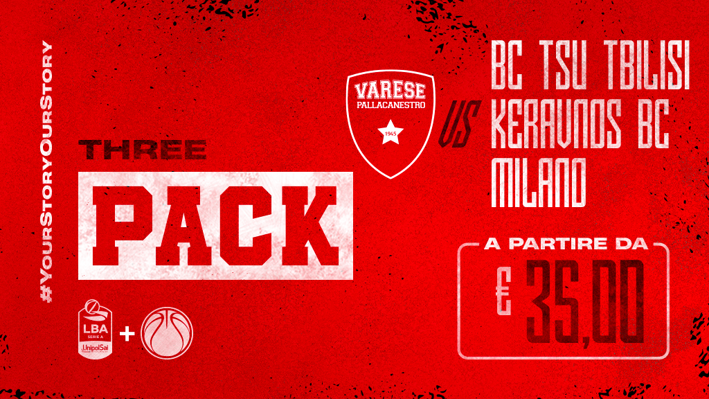 Three Pack biancorosso: la Pallacanestro Varese lancia un nuovo mini-abbonamento