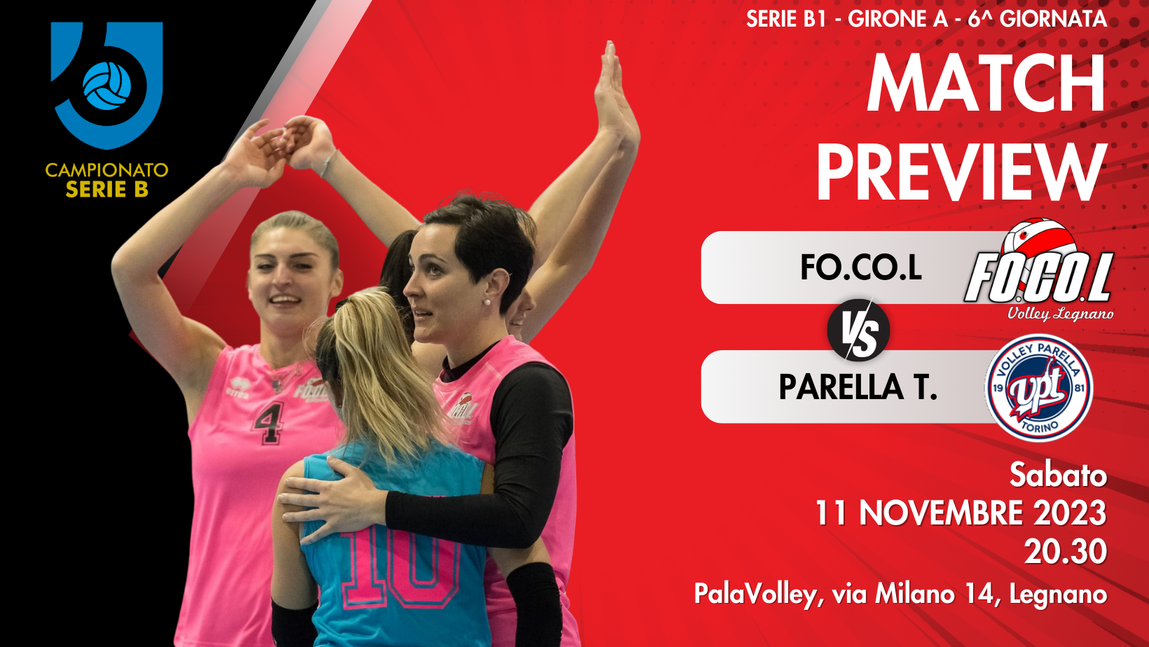 FoCoL Legnano – Con Torino a caccia della sesta vittoria consecutiva