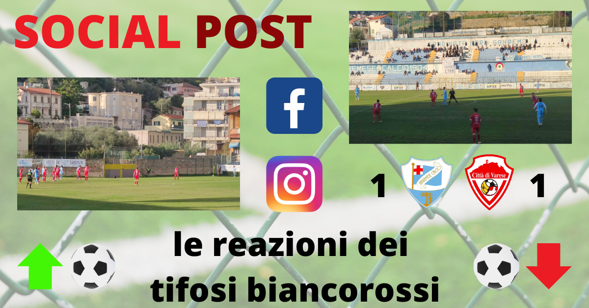 I social post Sanremese-Varese: “RIP Luca cuore biancorosso. Alla squadra manca qualcosa”