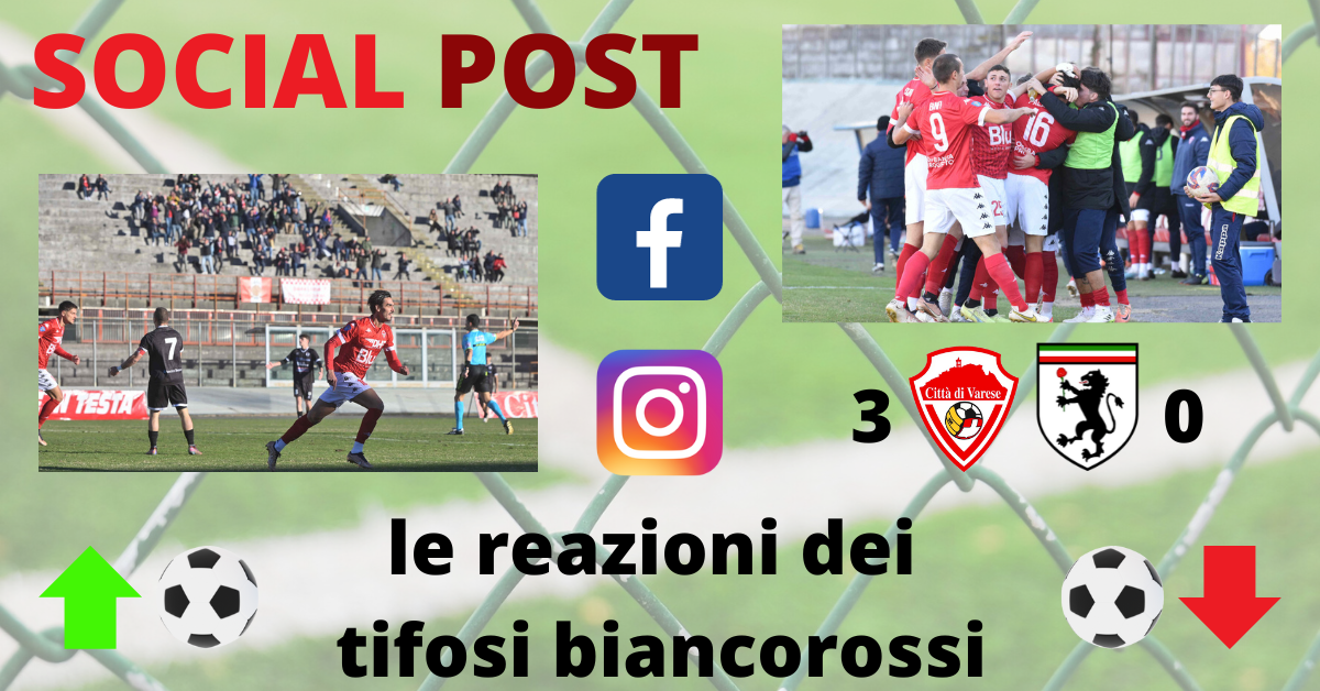 I social post Varese-Derthona: “Era importante vincere e convincere. Finalmente un risultato da Varese”