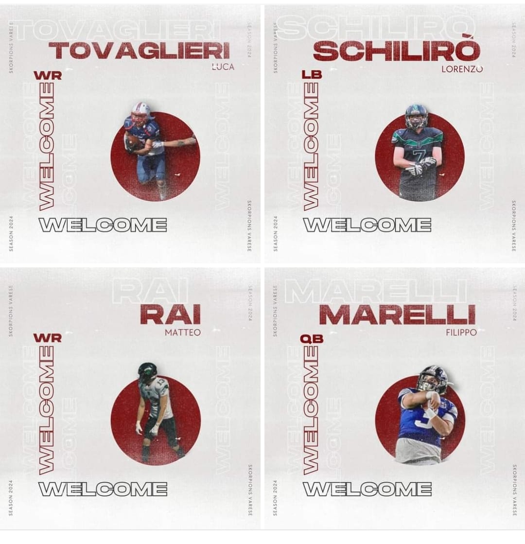 Poker di colpi per gli Skorpions Varese: ecco Schilirò, Rai, Marelli e Tovaglieri