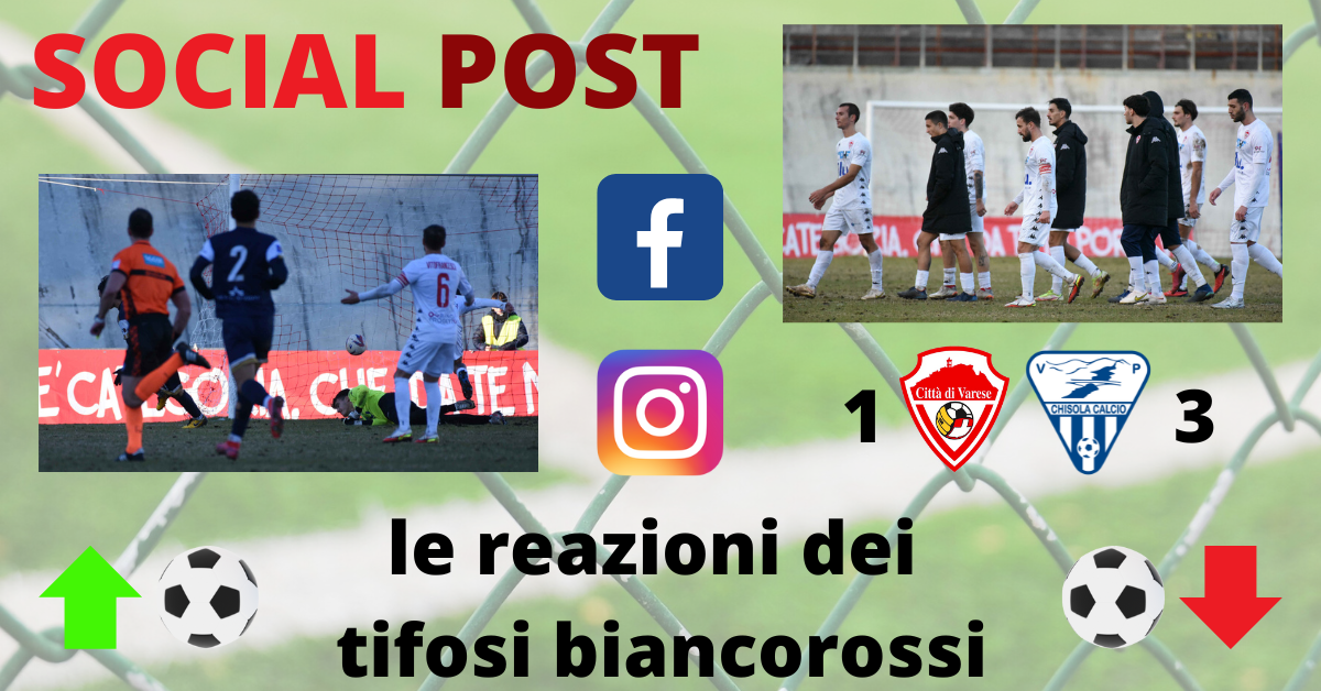 I social post Varese-Chisola: “Bravi agli avversari. Annata di transizione”