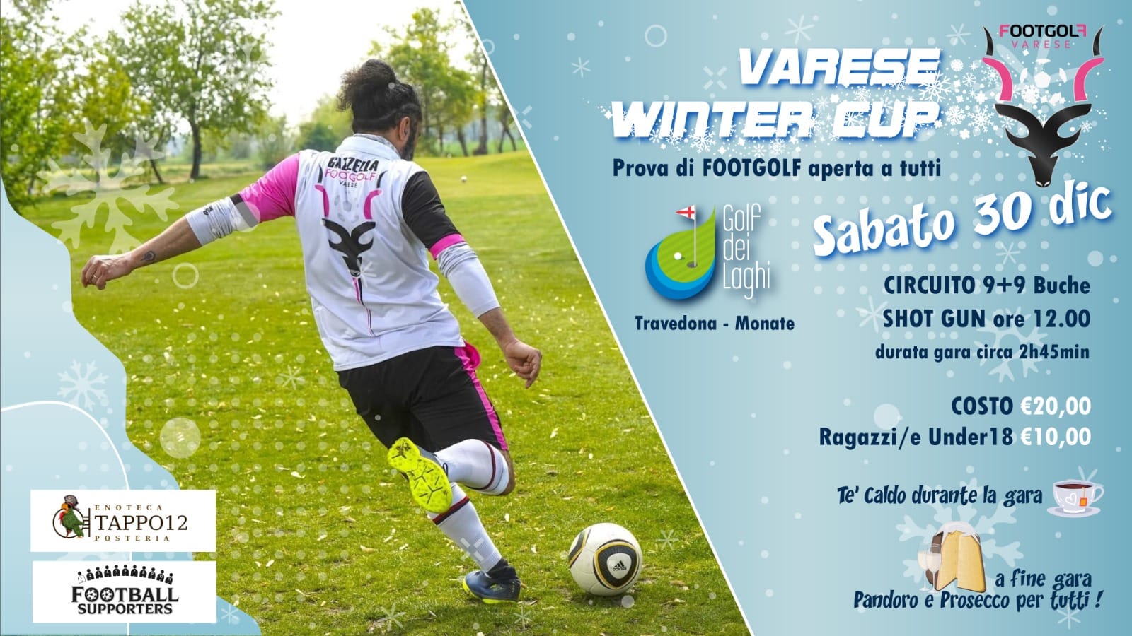 È il momento del footgolf! A Travedona la Varese Winter Cup: evento aperto a tutti