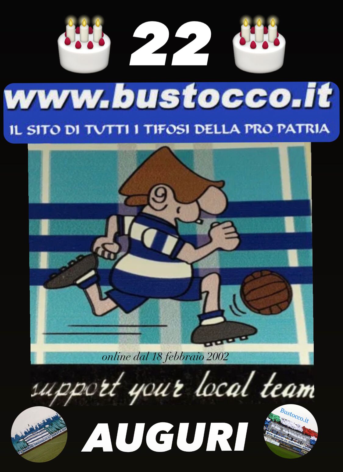 Buon compleanno Bustocco.it! 22 anni di onorato servizio