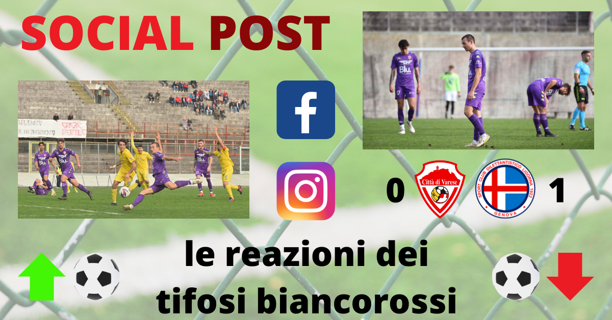 I social post Varese-Ligorna: “Arbitro scandaloso e poche idee. Per vincere ci vuole altro”