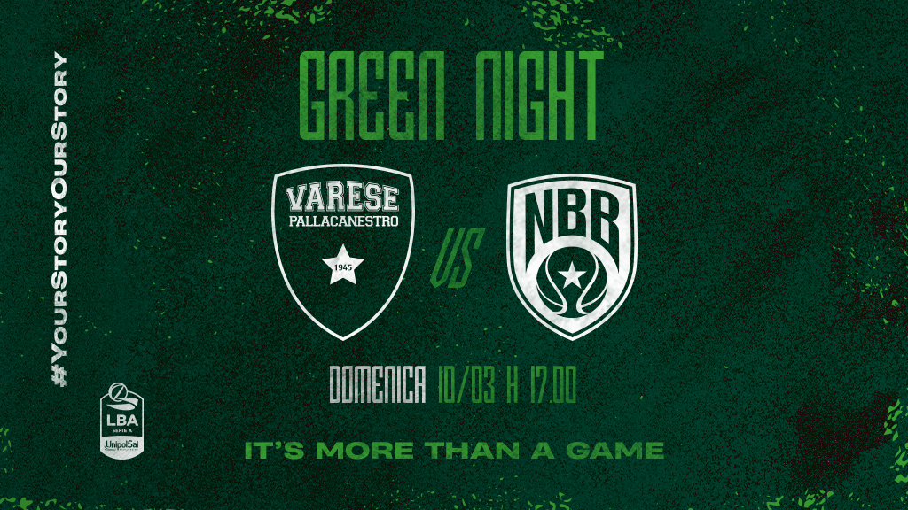 Pallacanestro Varese in versione “green” contro Brindisi: in campo a favore della sostenibilità ambientale