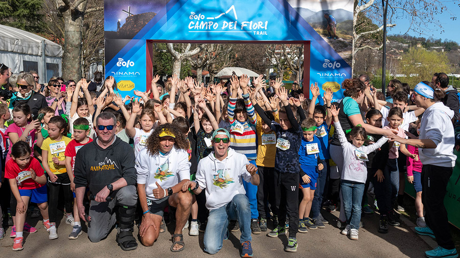 Il maltempo vince solo una volta: l’11 maggio 500 bambini ai nastri di partenza per il Mini Trail del Campo dei Fiori
