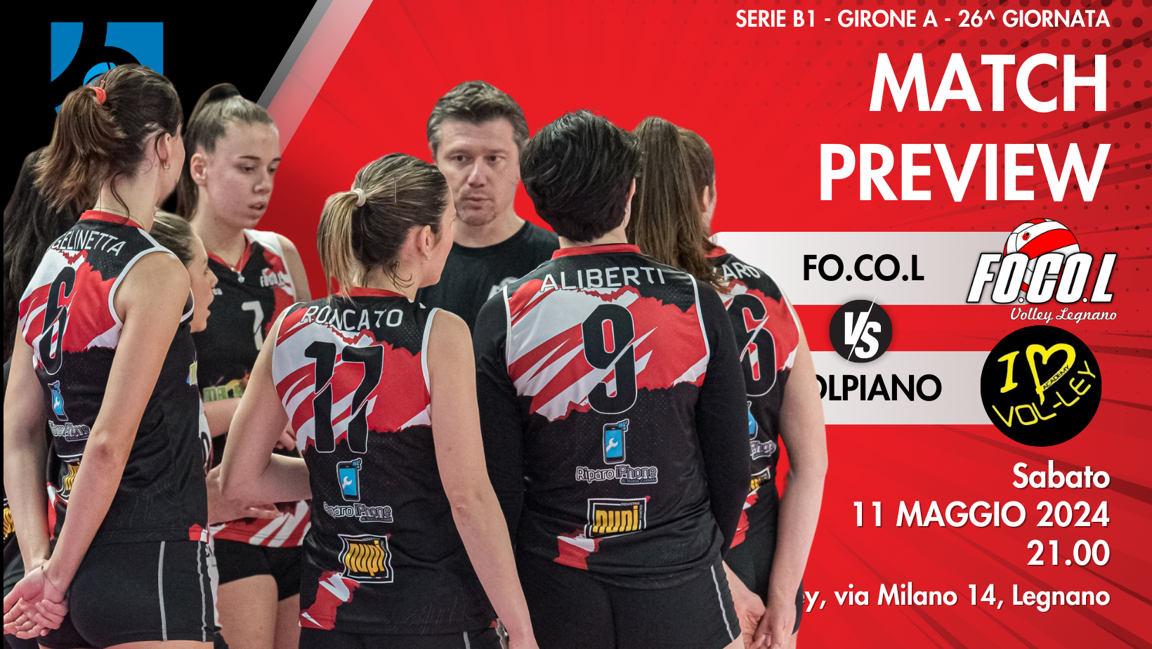La FoCoL attende Volpiano per l’ultimo valzer della regular season