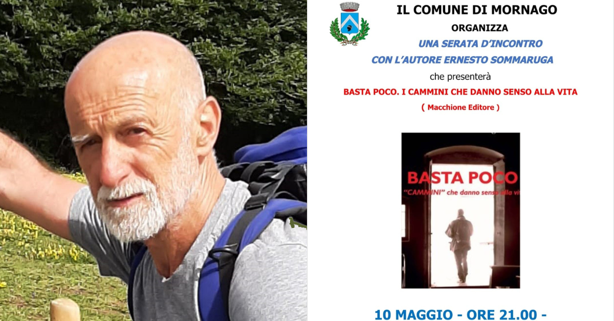 I “cammini” di Ernesto Sommaruga fanno tappa a Mornago: “Basta poco” per dare senso alla propria vita