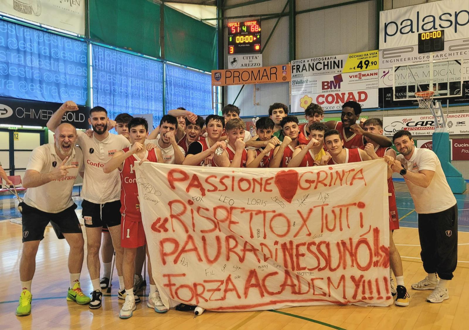 Varese Academy accede alle Finali Nazionali U17: Napoli ko 51-68