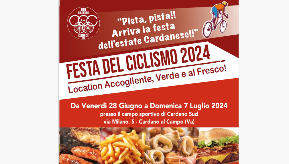 “Pista, pista!!” A Cardano arriva la festa del Ciclismo dell’estate