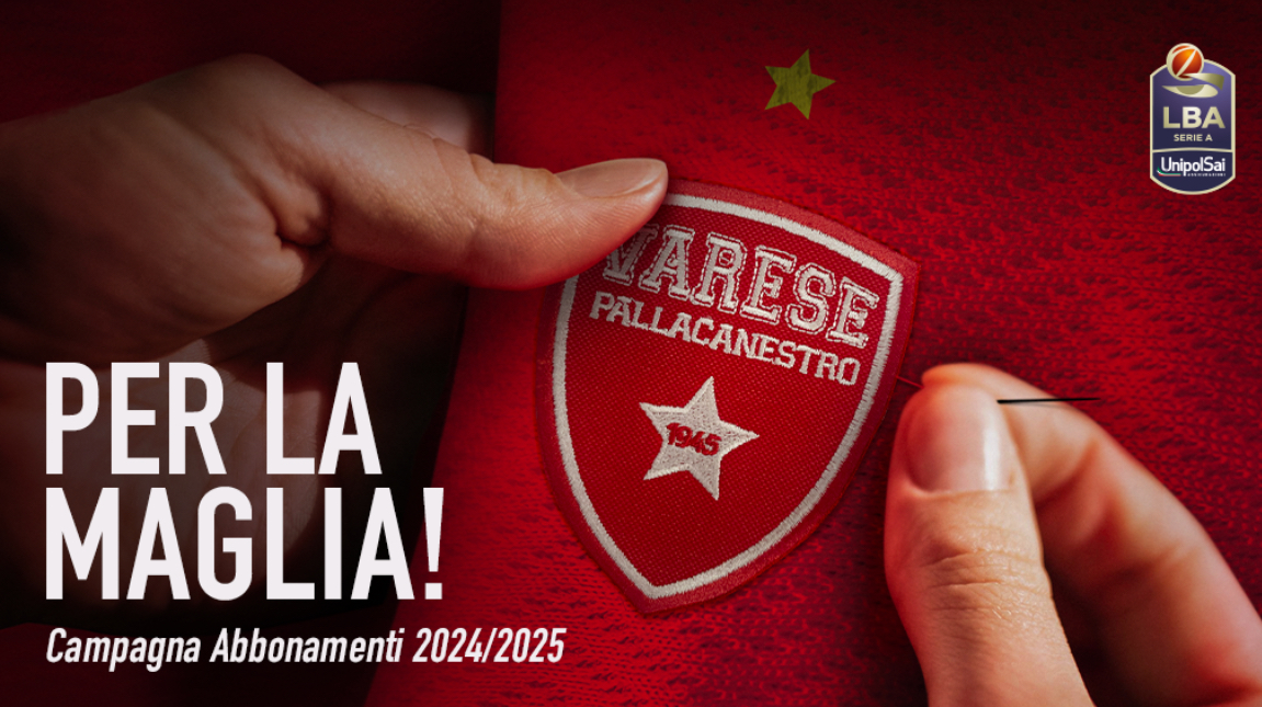 Pallacanestro Varese: apre la campagna abbonamenti “Per la maglia!”