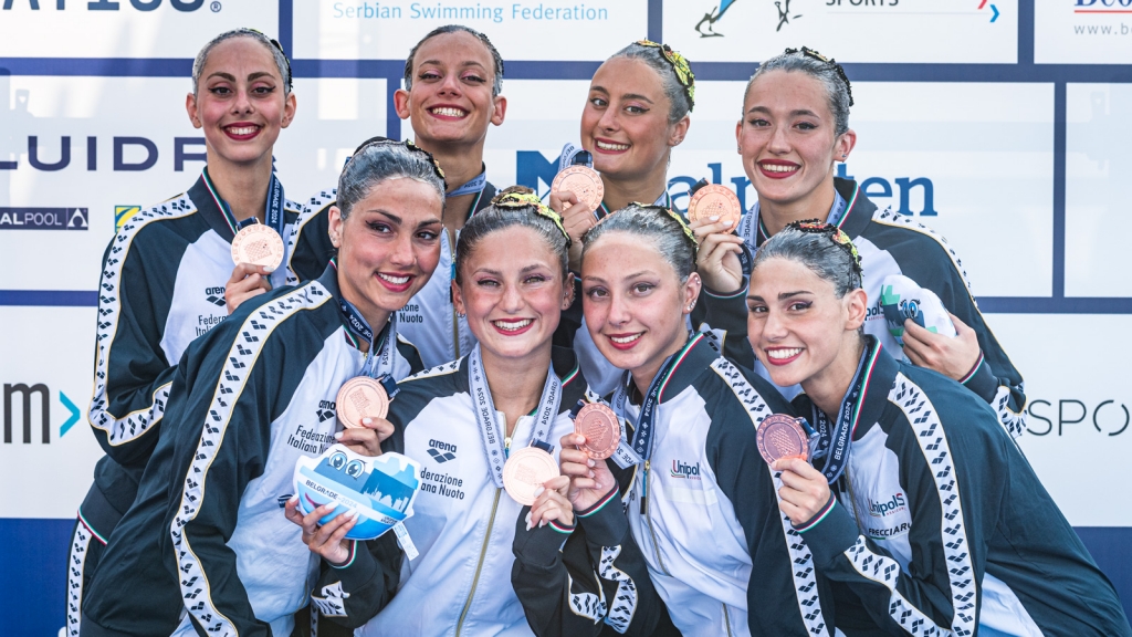 ItalSincro di bronzo agli Europei di Belgrado, Macchi: “Grande risultato dopo tanto lavoro”