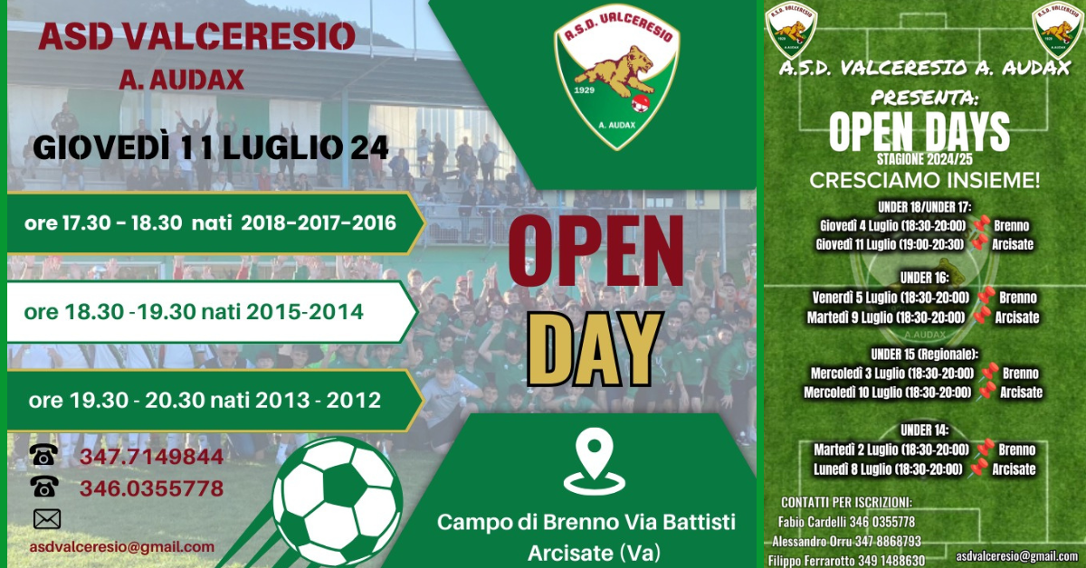 Open day dal cuore biancoverde, la Valceresio c’è. Cardelli: “Concretezza attraverso lavoro e umiltà”
