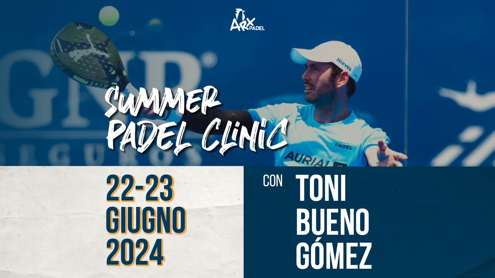 ARX Padel Gallarate: appuntamento nel weekend con Toni Bueno Gomez. Bianchi: “Un onore averlo qui”