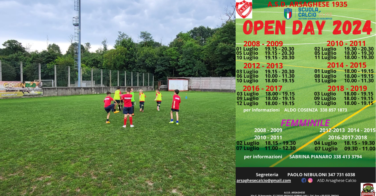 Nel cuore degli Open Day dell’Arsaghese, Aldo Cosenza: “Ottimi presupposti per crescere”
