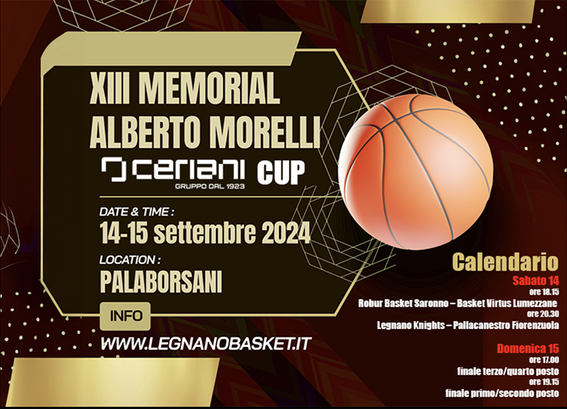 Legnano Knights – Arriva la 13^ edizione del Memorial Alberto Morelli