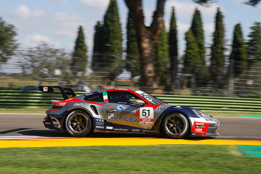 Porsche Carrera Cup – Imola a due facce per il Team Ebimotors: Gnemmi sottotono, De Amicis trionfa in gara1